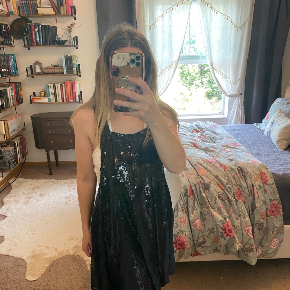 Free People Sequin Jumper Dress
